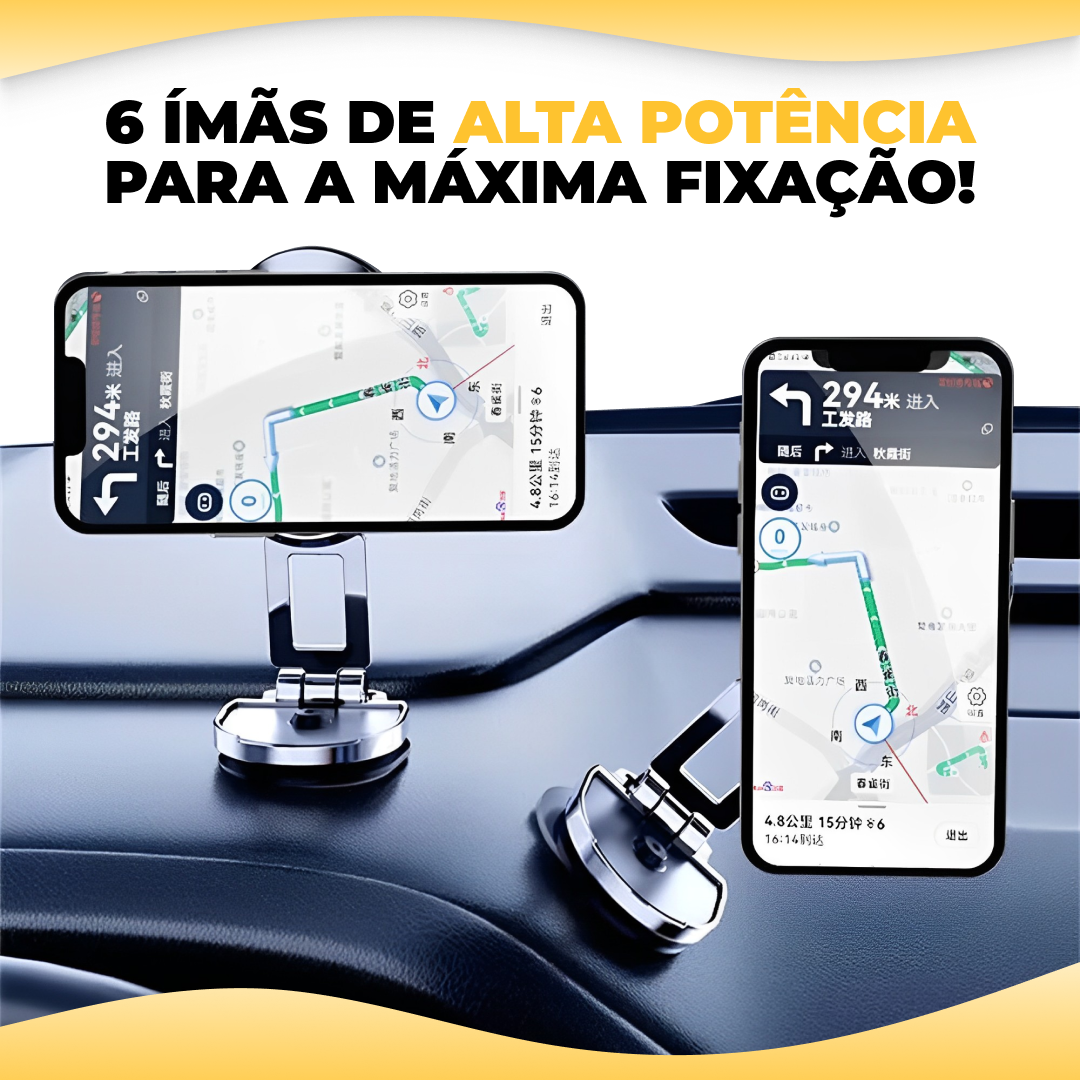 Suporte magnético para celular automotivo - Magholder Jetta™ + Capa de Chave em Couro Personalizada de Brinde