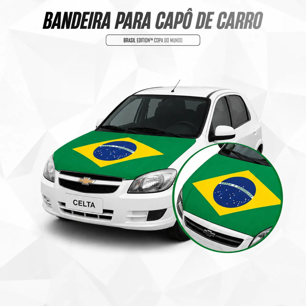 Bandeira para Capô de Carro – Brasil Edition™ Copa do Mundo 🇧🇷