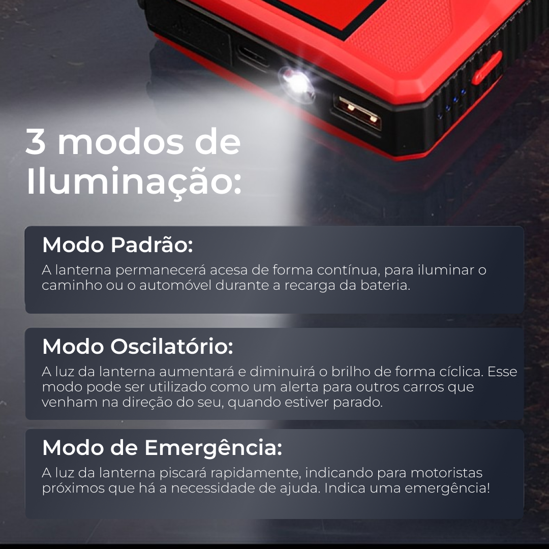 Auxiliador de Partida Automotivo - Chupeta Portátil - JettaStart™️ (BRINDE EXCLUSIVO PARA OS 100 PRIMEIROS ATÉ 23:59 DE HOJE)
