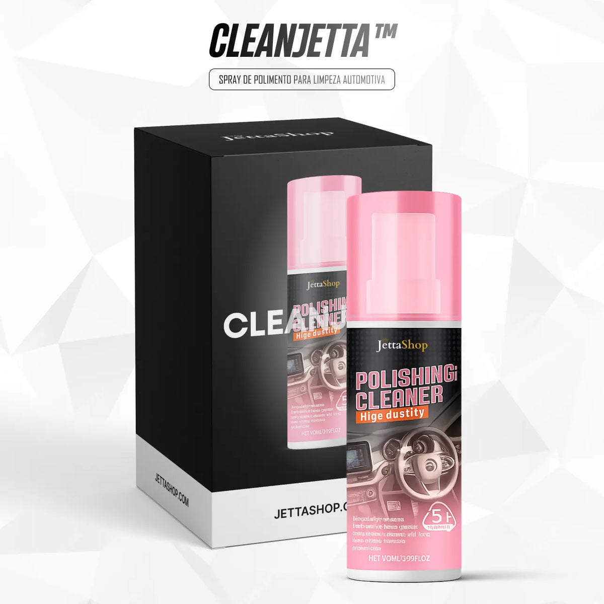 Spray de Polimento para Limpeza Automotiva - CleanJetta™ [PROMOÇÃO LIMITADA]