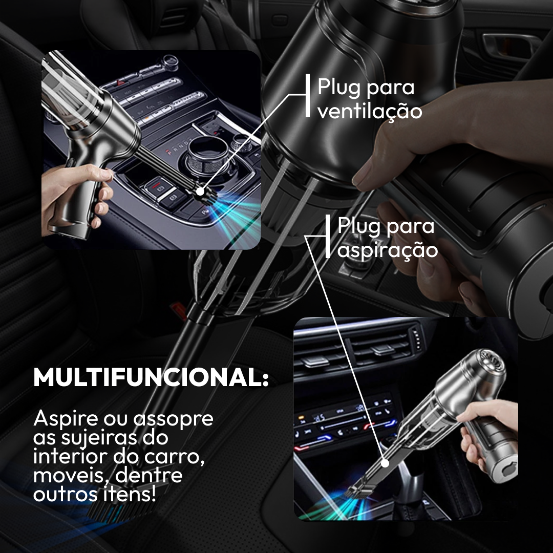 Aspirador Portátil MaxJetta™️ + 4 ACESSÓRIOS EXCLUSIVOS - {BRINDE EXCLUSIVO + FRETE GRÁTIS ATÉ 23:59}