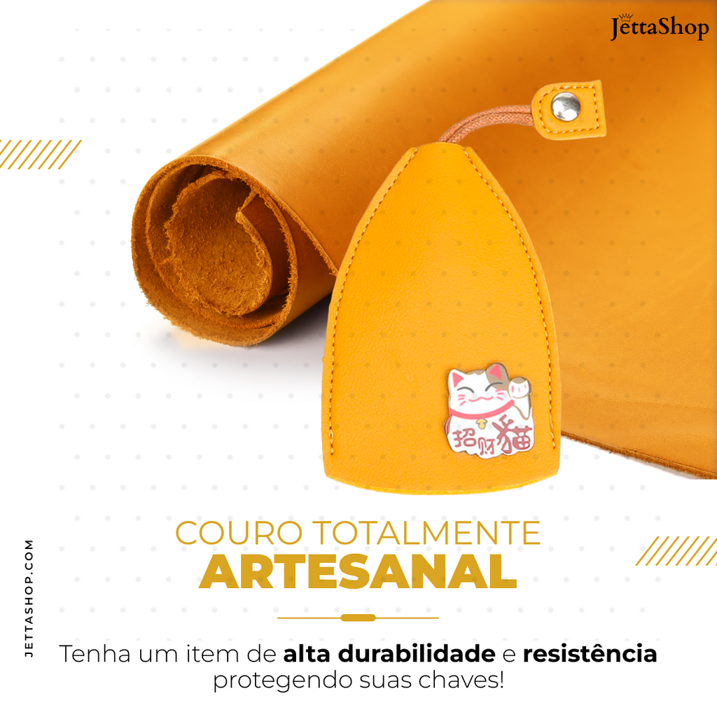 [Compre 1 Leve 2] Capa de Chave em Couro Artesanal - JettaLux 2.0™