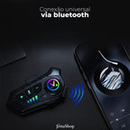 Fone de Ouvido e Microfone Sem Fio para Capacete Universal - JettaLink™ [ESTOQUE LIMITADO]