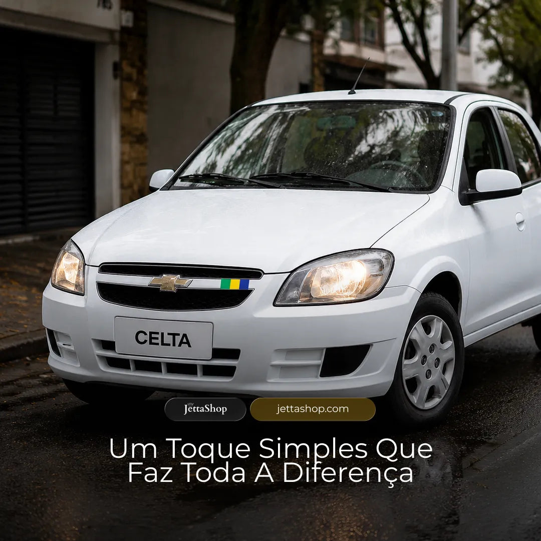 Adesivo de Grade Automotiva Estilizada – Brasil Edition™ Copa do Mundo 🇧🇷