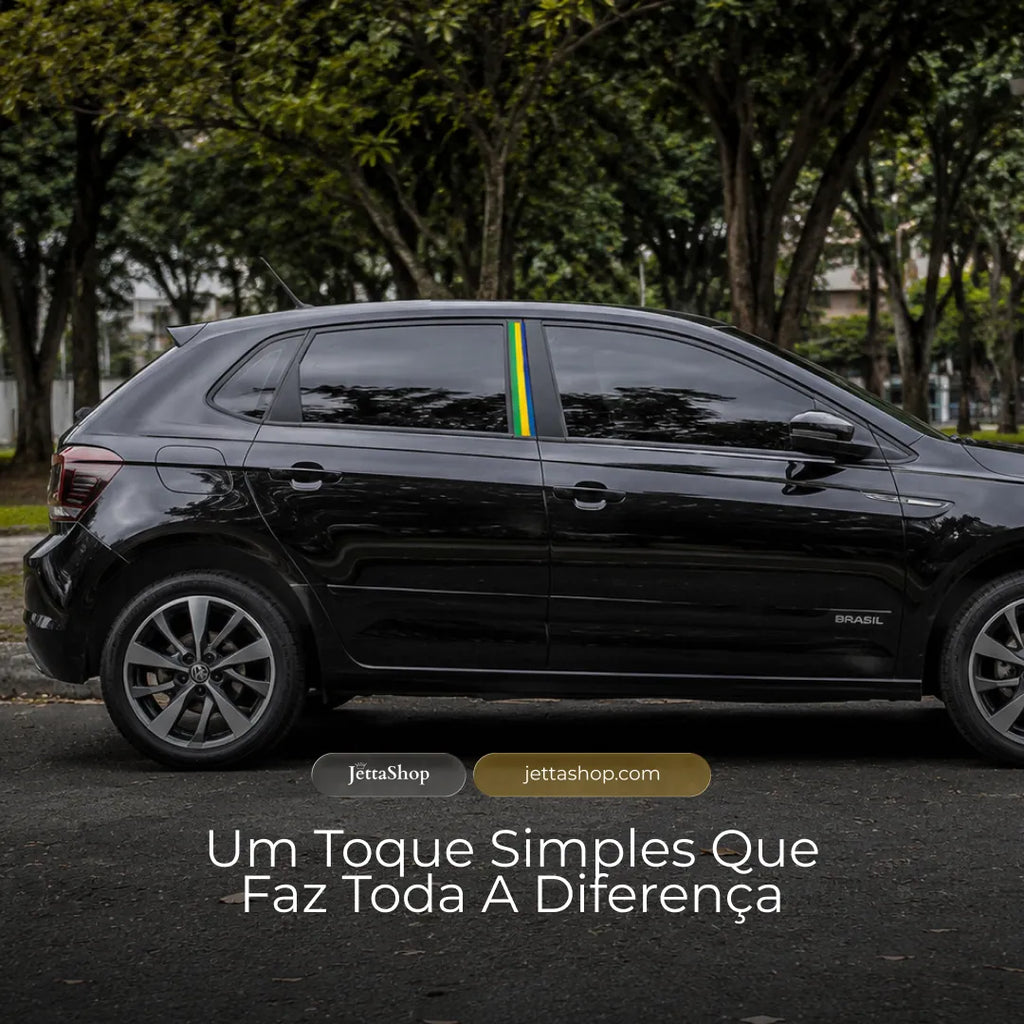 Kit Adesivos de Coluna para Carro – Brasil Edition™ Copa do Mundo 🇧🇷