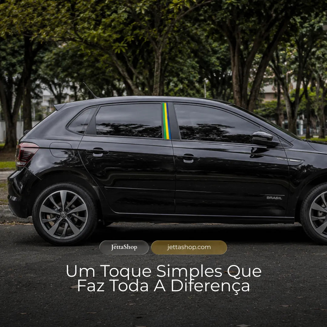 Kit Adesivos de Coluna para Carro – Brasil Edition™ Copa do Mundo 🇧🇷