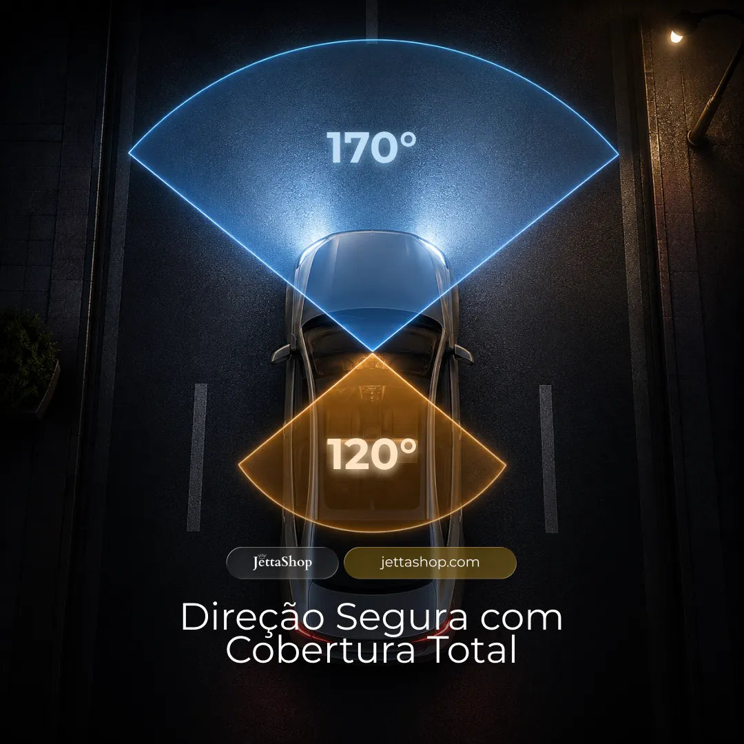 Jetta DashView™ - Câmera Veicular Dupla com Gravação Full HD e Visão Noturna [LANÇAMENTO 2026]