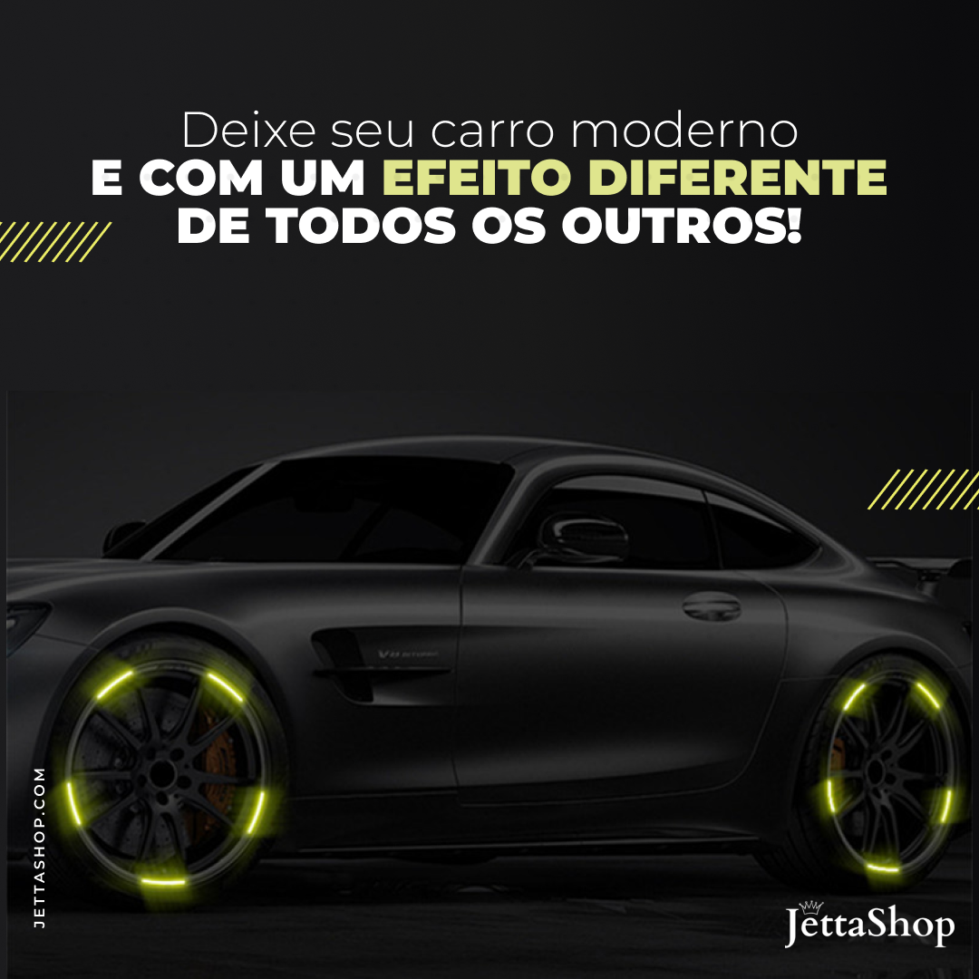 Fita Refletiva para Pneus e Rodas - JettaGlow™ [LIQUIDA NATAL]
