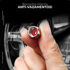 {COMPRE 1 LEVE 4} Kit de Tampas Metálicas para Bico de Pneus Personalizadas - Jetta MetalCap™