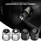 {COMPRE 1 LEVE 4} Kit de Tampas Metálicas para Bico de Pneus Personalizadas - Jetta MetalCap™