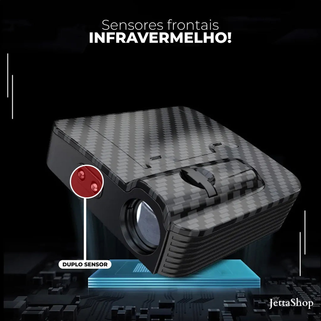 [PAGUE 1 LEVE 2] Projetor de Porta Personalizado com Sensor Automático - Jetta LedDoor™