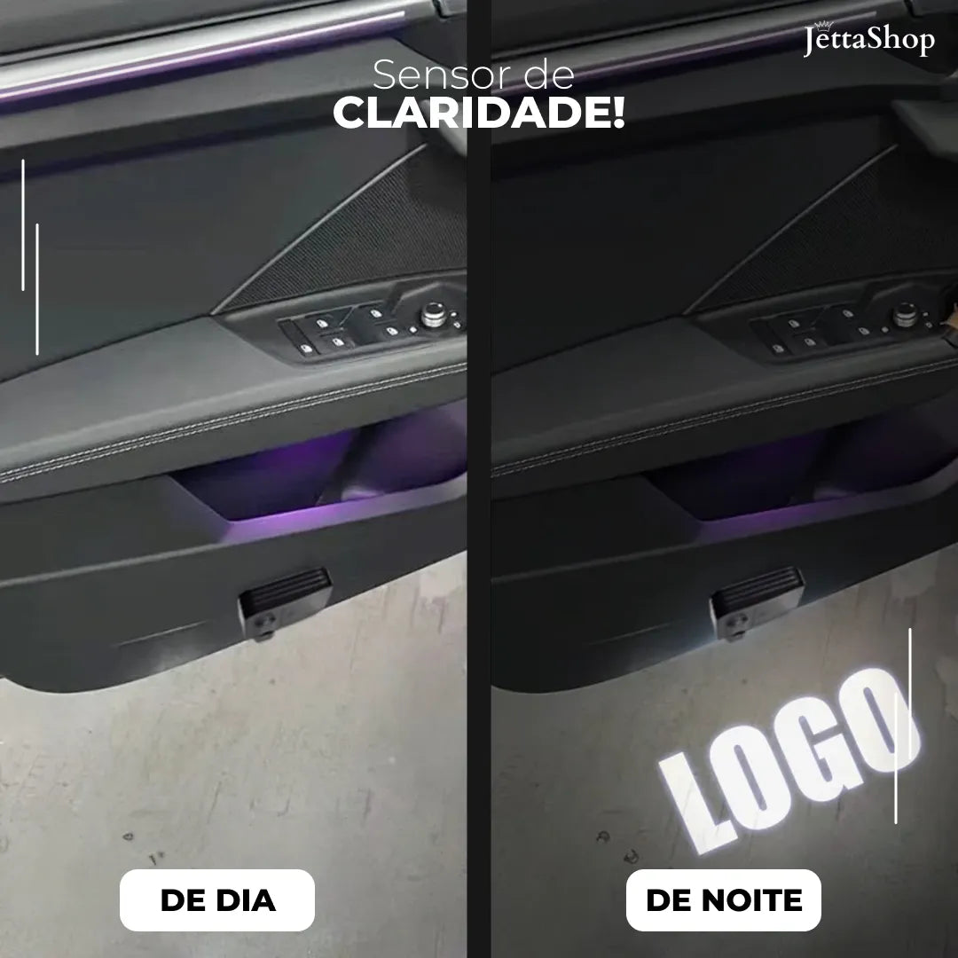 [PAGUE 1 LEVE 2] Projetor de Porta Personalizado com Sensor Automático - Jetta LedDoor™