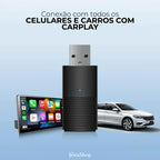 Adaptador Sem fio CarPlay/Android Auto para Multimídia - DriveJetta Mini™