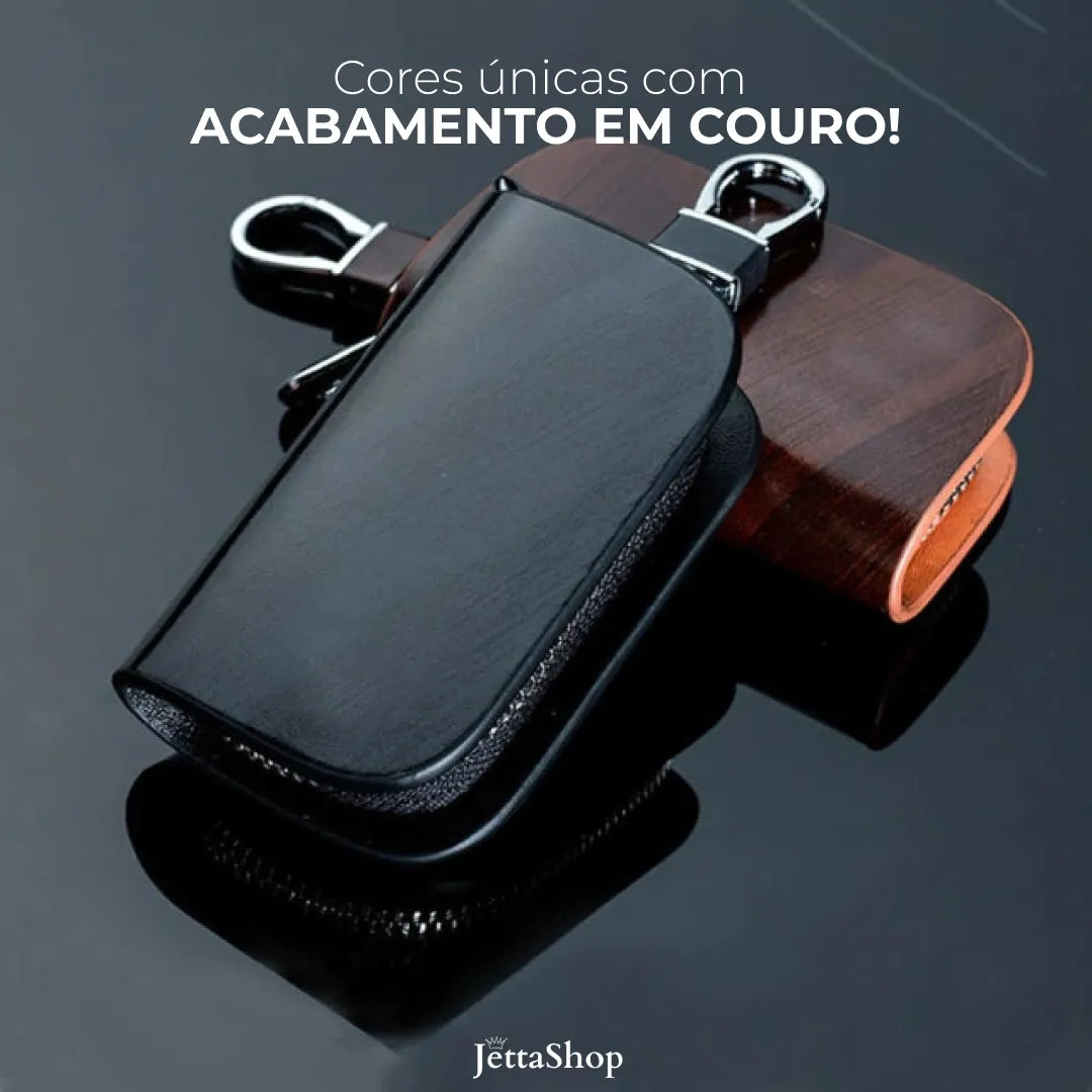 [PAGUE 1 LEVE 2] Capa de Chave Automotiva Artesanal em Couro - JettaLux™ (ESPECIAL PRÉ BLACK FRIDAY)