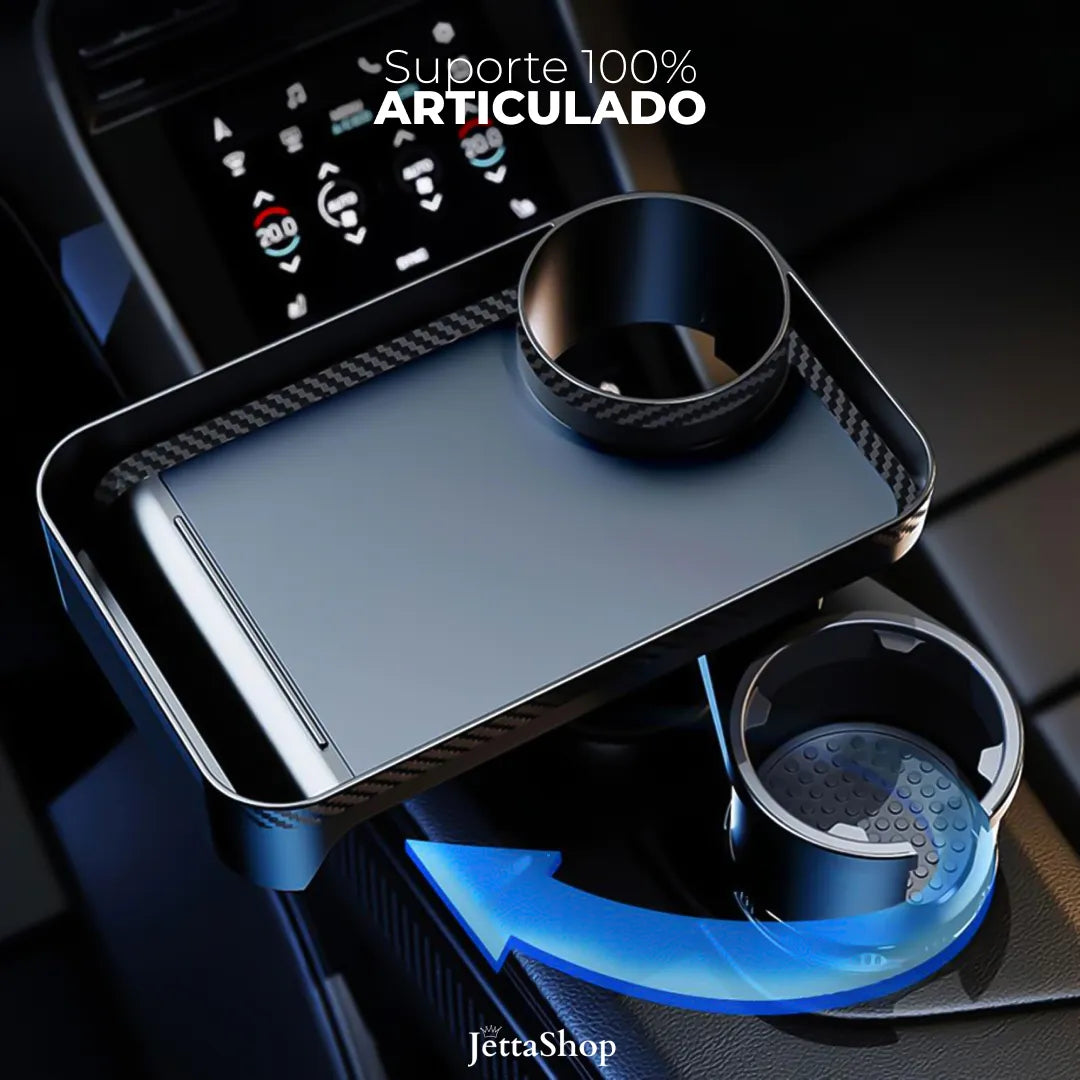Porta Copos Universal com Mesa Ajustável e Multifuncional - Jetta MultiCup™