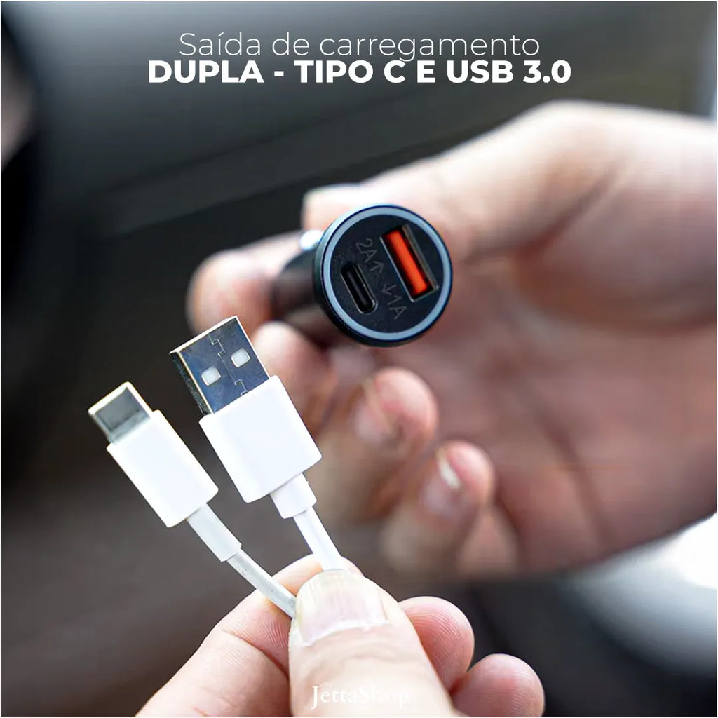 Mini Carregador e Rastreador GPS Automotivo para iPhone - SpotJetta™ [ESTOQUE LIMITADO]