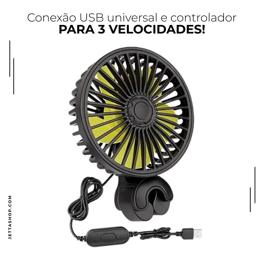 Jetta VentMax™ - Ventilador para Assento Traseiro Automotivo 360º [PROMOÇÃO LIMITADA ATÉ HOJE 23:59]