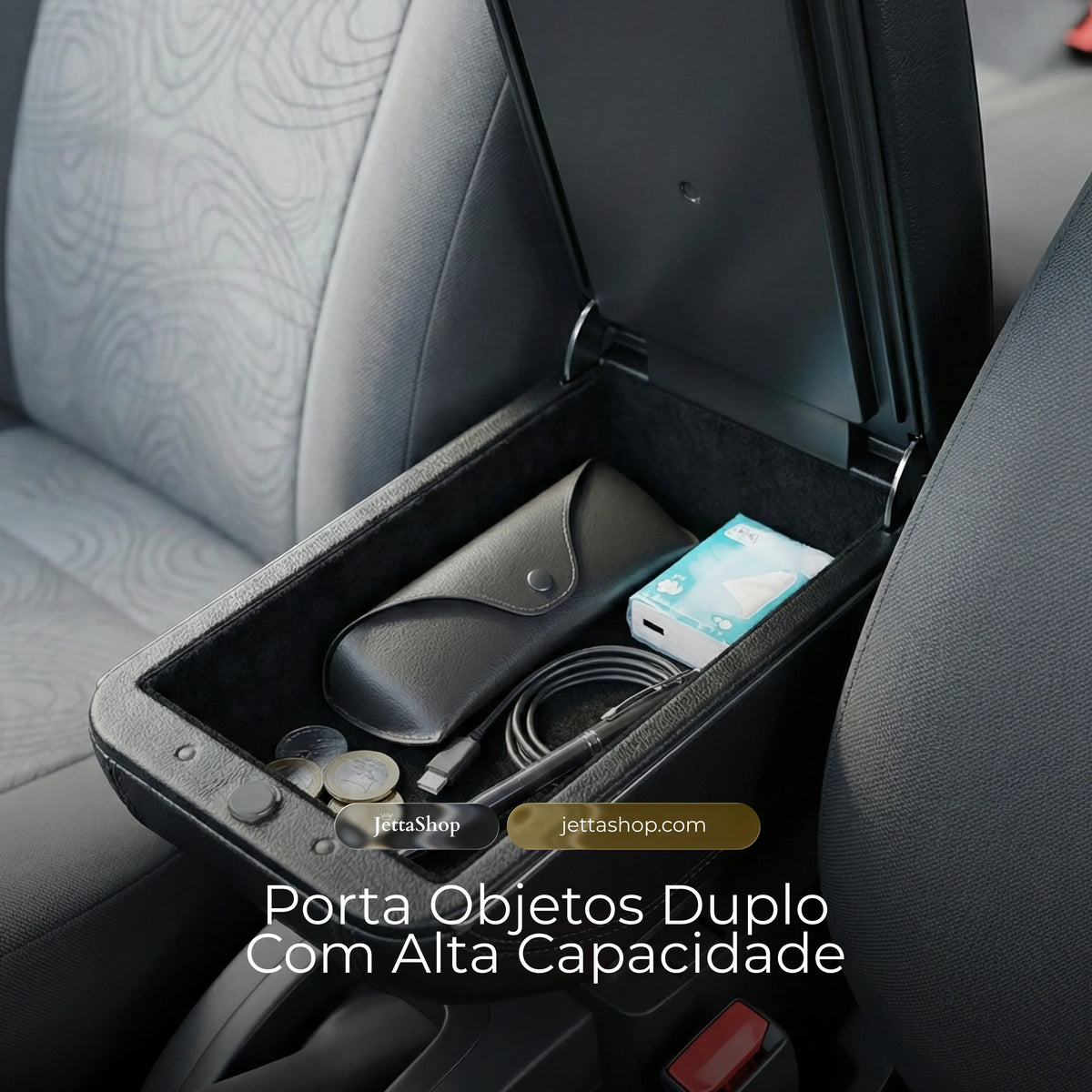 FlexJetta™ - Apoio de Braço Universal Em Couro Automotivo com Design Multiuso [ESTOQUE LIMITADO]