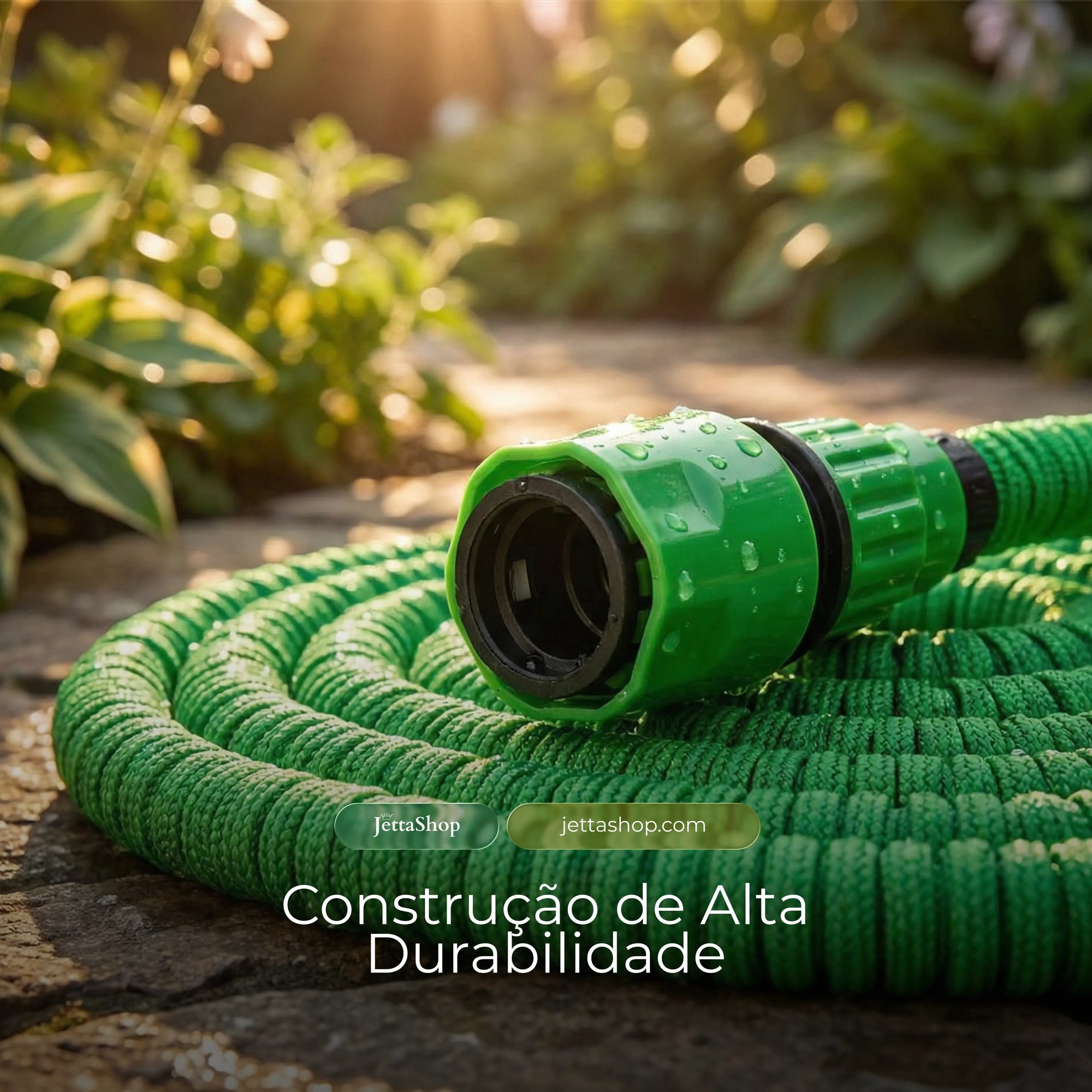 Mangueira Mágica Expansível até 60M com Gatilho e 7 Tipos de Jatos - TurboJet™ [ALTA PRESSÃO E COMPACTA]