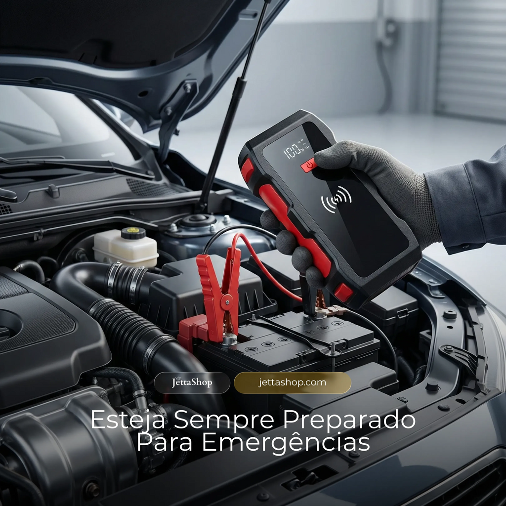 Auxiliador de Bateria Automotiva com Carregamento por Indução para Celular - Jetta PowerCharge™ [ESTOQUE LIMITADO]