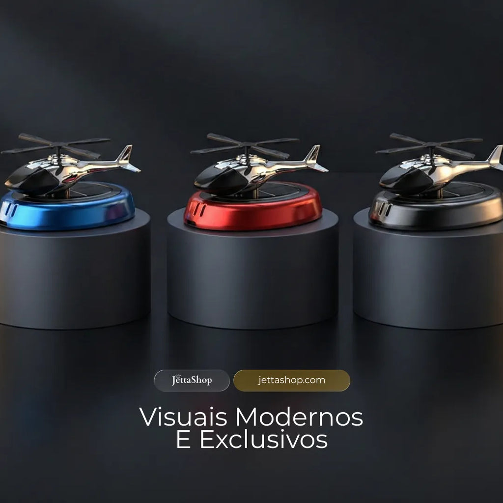 Helicóptero Difusor de Aromas para Carro com Energia Solar – Jetta AirFresh™ [ESTOQUE LIMITADO]