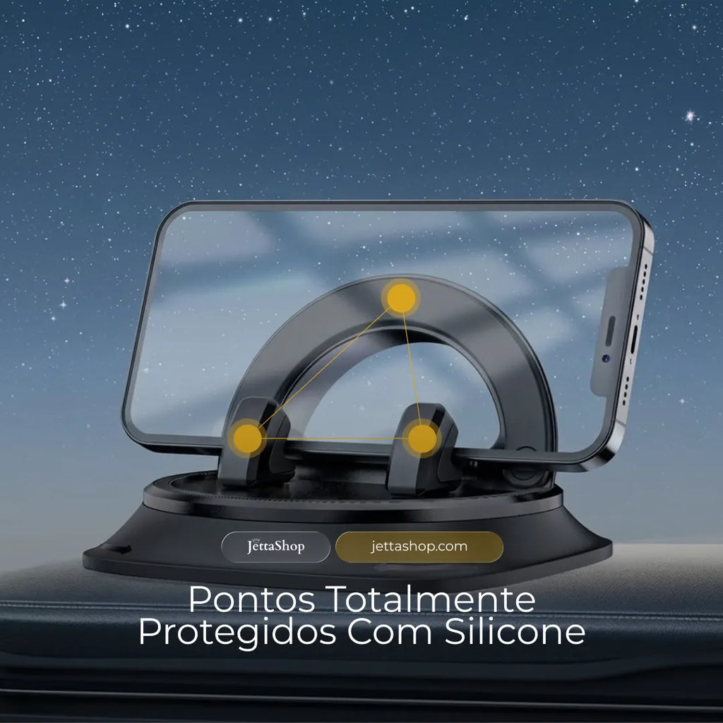 Jetta GripMax™ - Suporte de Celular para Painel com Fixação em Gel e Rotação 360° [PROMOÇÃO LIMITADA]