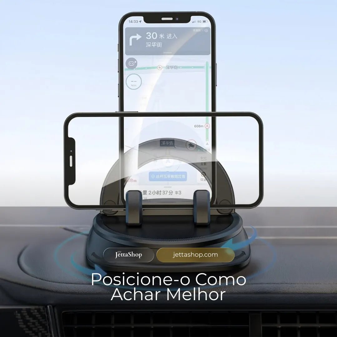 Jetta GripMax™ - Suporte de Celular para Painel com Fixação em Gel e Rotação 360° [PROMOÇÃO LIMITADA]