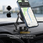 Jetta MagFlow™ - Suporte Magnético para Carro com Carregamento Sem Fio de 15W e Rotação Triaxial [ESTOQUE LIMITADO]
