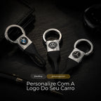Jetta KeyLux™ - Chaveiro Premium com Logo Gravado a Laser e Presilha Anti-Perda (PROMOÇÃO LIMITADA)