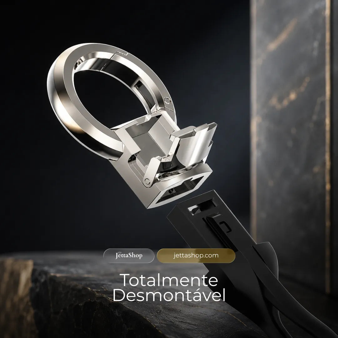 Jetta KeyLux™ - Chaveiro Premium com Logo Gravado a Laser e Presilha Anti-Perda (PROMOÇÃO LIMITADA)