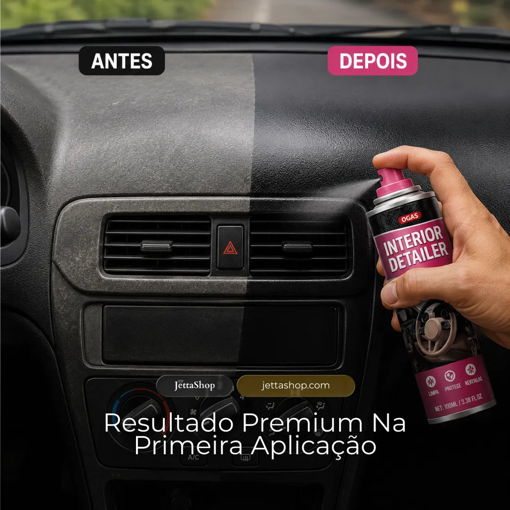 Jetta DetailPro™ - Spray Renovador de Interior Automotivo com Proteção UV e Camada Hidrofóbica (PROMOÇÃO LIMITADA)