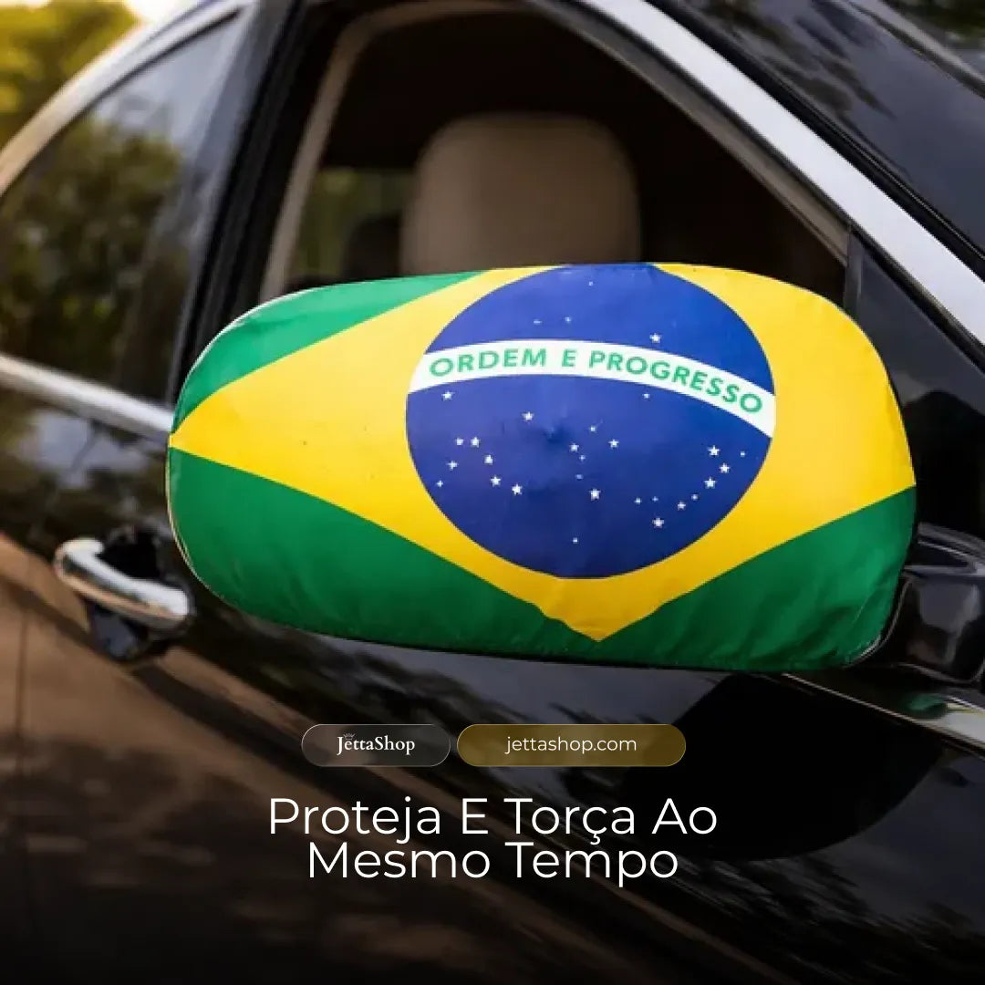 Capa de Retrovisor para Carro – Brasil Edition™ Copa do Mundo 🇧🇷