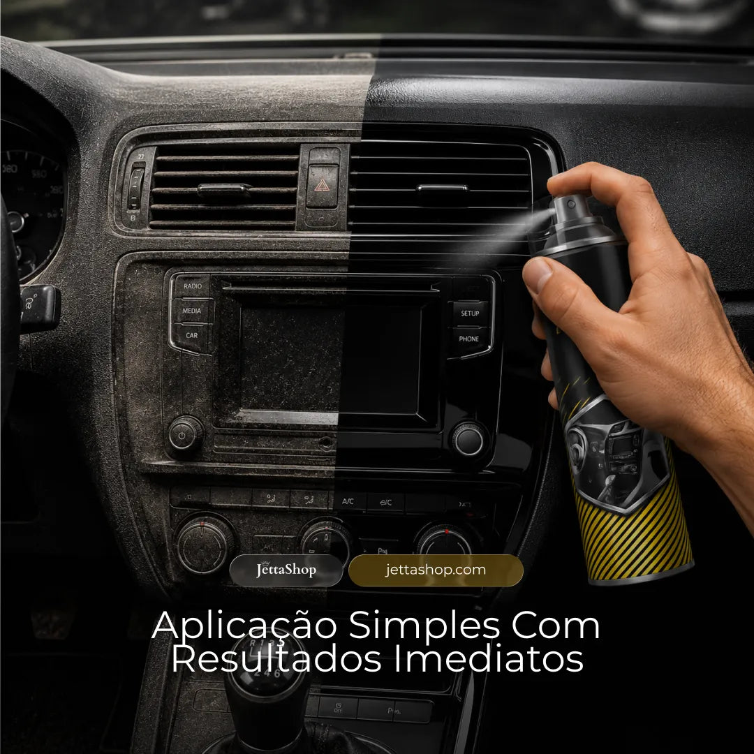 Jetta NanoDetail™ - Spray Renovador de Interior Automotivo com Proteção UV e Camada Hidrofóbica [ESTOQUE LIMITADO]