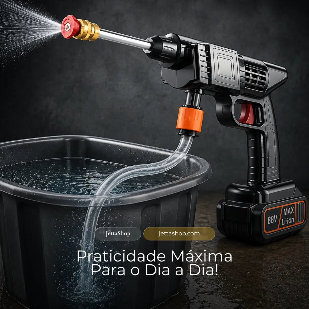 Lavadora de Alta Pressão JettaWash™ - Kit Completo Com Maleta e Bateria Recarregável [PROMOÇÃO LIMITADA]