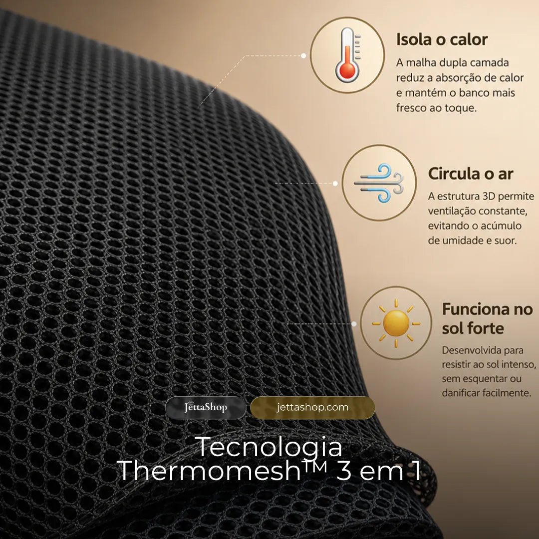 Jetta MotoShield™ - Capa Térmica Impermeável para Banco de Moto Universal [LANÇAMENTO 2026]