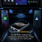 Jetta SmartCore™ - Adaptador Android para Multimídia com CarPlay e Android Auto Sem Fio, Saída 4K, e Atualização OTA [PROMOÇÃO LIMITADA]