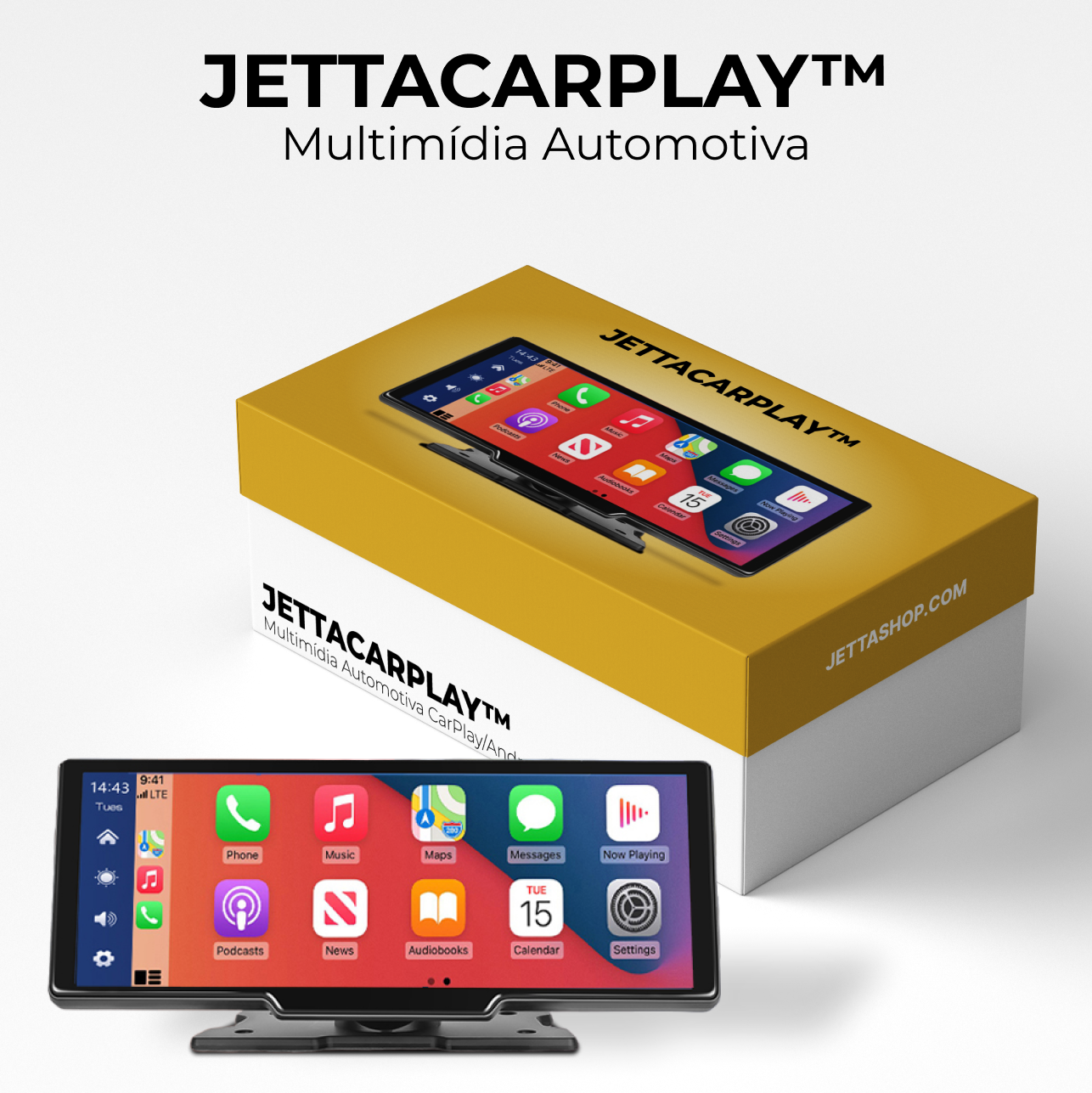 Multimídia Automotiva CarPlay/Android Auto - JettaCarPlay™ [PROMOÇÃO IMPERDÍVEL]