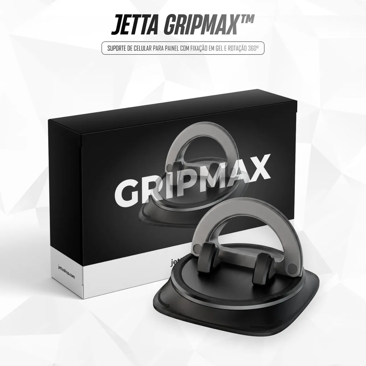Jetta GripMax™ - Suporte de Celular para Painel com Fixação em Gel e Rotação 360° [PROMOÇÃO LIMITADA]