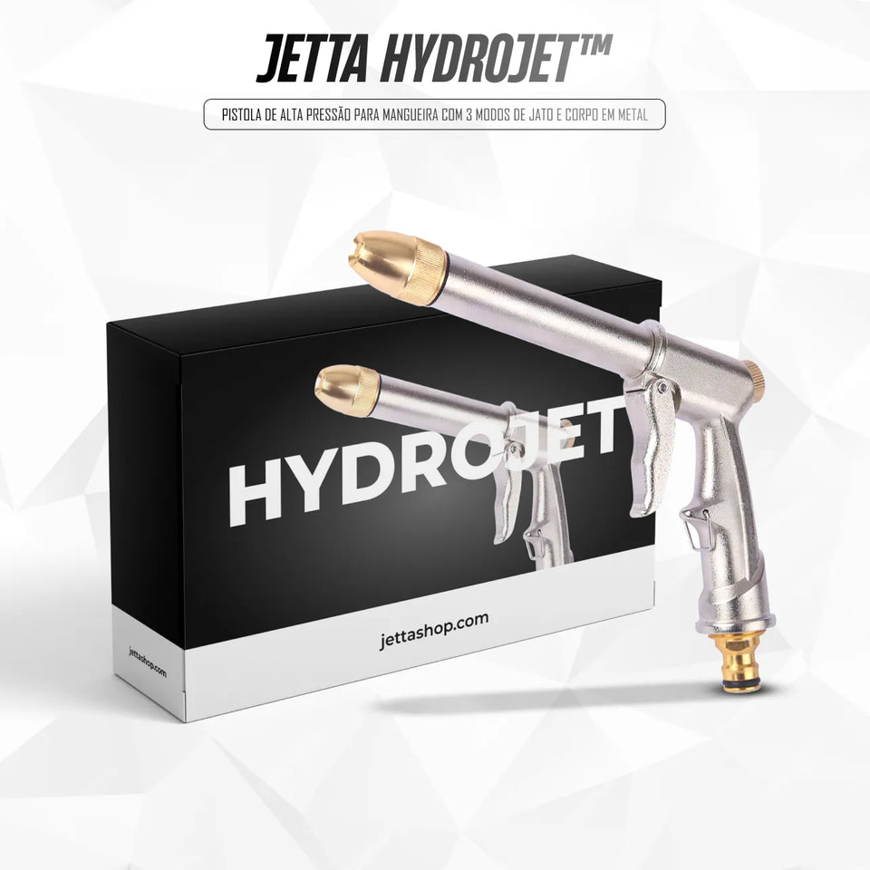 Jetta HydroJet™ - Pistola de Alta Pressão para Mangueira com 3 Modos de Jato e Corpo em Metal (PROMOÇÃO LIMITADA)