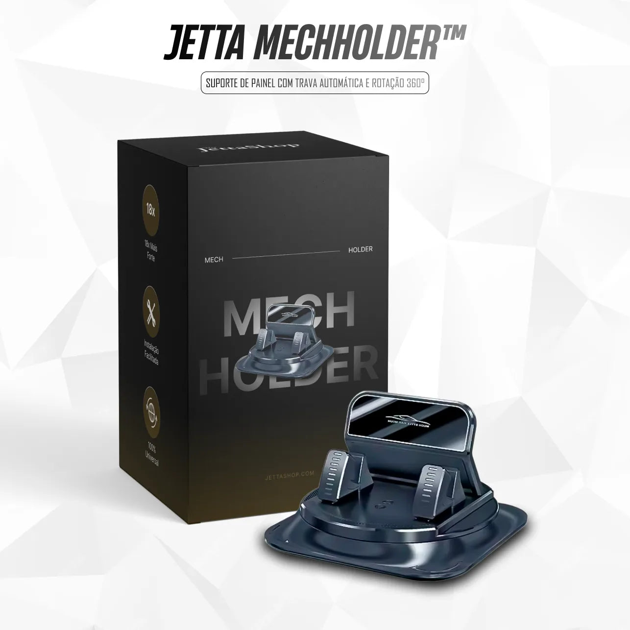 Jetta MechHolder™ - Suporte de Painel com Trava Automática e Rotação 360° [LANÇAMENTO 2026]