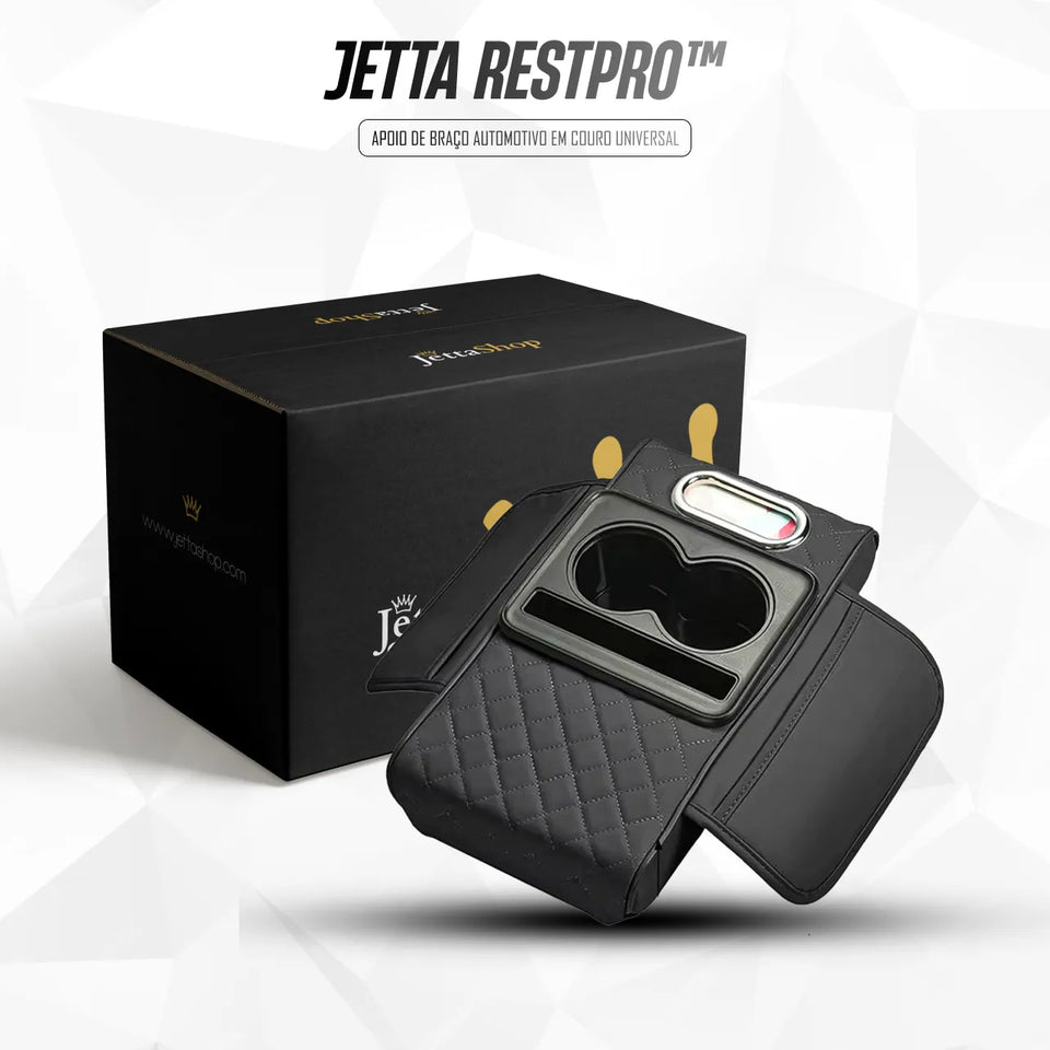 Jetta RestPro™ - Apoio de Braço Em Couro Automotivo com Design Multiuso [LANÇAMENTO 2026]