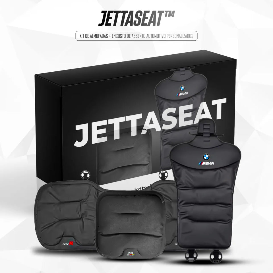 JettaSeat™ - Kit de Almofadas + Encosto de Assento Automotivo Personalizados [LANÇAMENTO 2026]