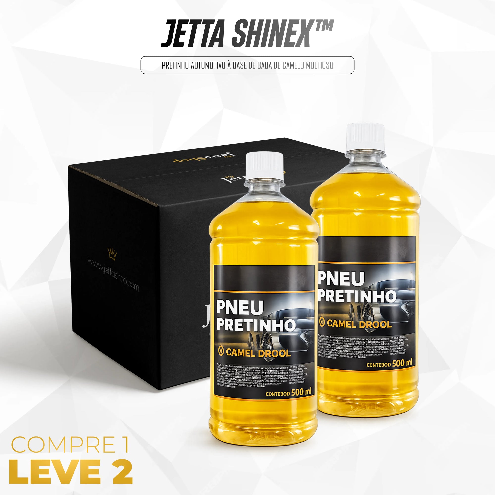 Pretinho Automotivo à base de Baba de Camelo Multiuso – Jetta ShineX™ [PAGUE 1 LEVE 2]