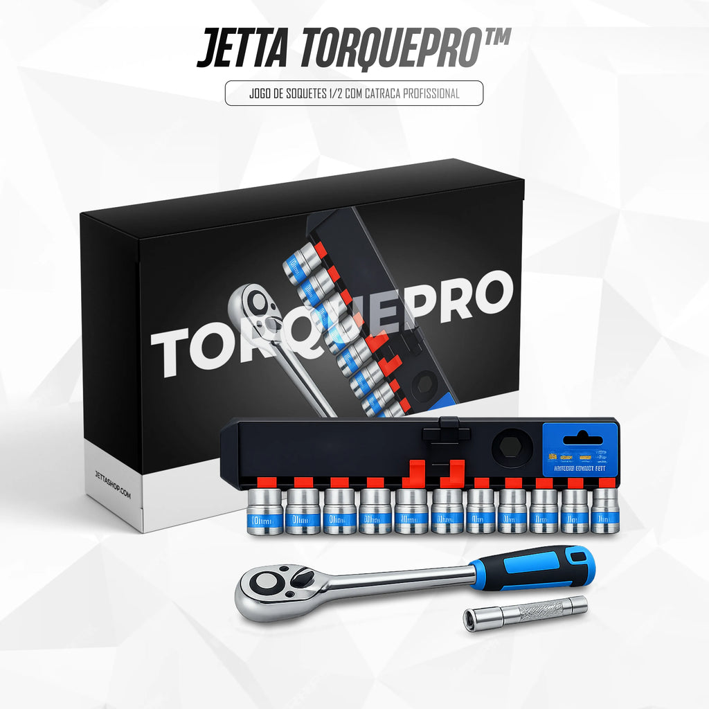 Jogo de Soquetes 1/2" com Catraca Profissional – Jetta TorquePro™ [ESTOQUE LIMITADO]