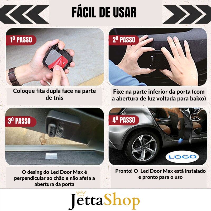 Projetor de Logo Automotiva na Porta - Led Door Max Jetta™ - COMPRE 1 E GANHE OUTRO DE BRINDE