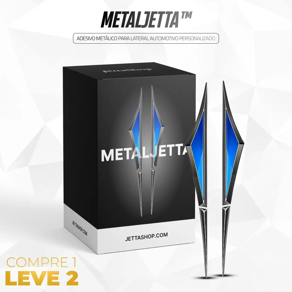 [PAGUE 1 LEVE 2] Adesivo Metálico para Lateral Automotivo Personalizado - MetalJetta™ (ESPECIAL BLACK FRIDAY)