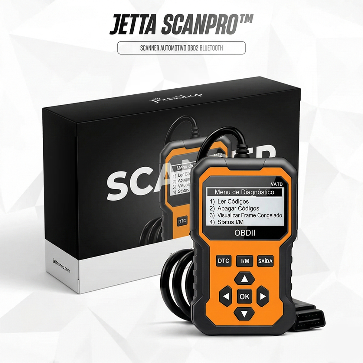 Scanner Automotivo OBD2 Bluetooth – Jetta ScanPro™ (LEITOR DE FALHAS E DIAGNÓSTICO COMPLETO)