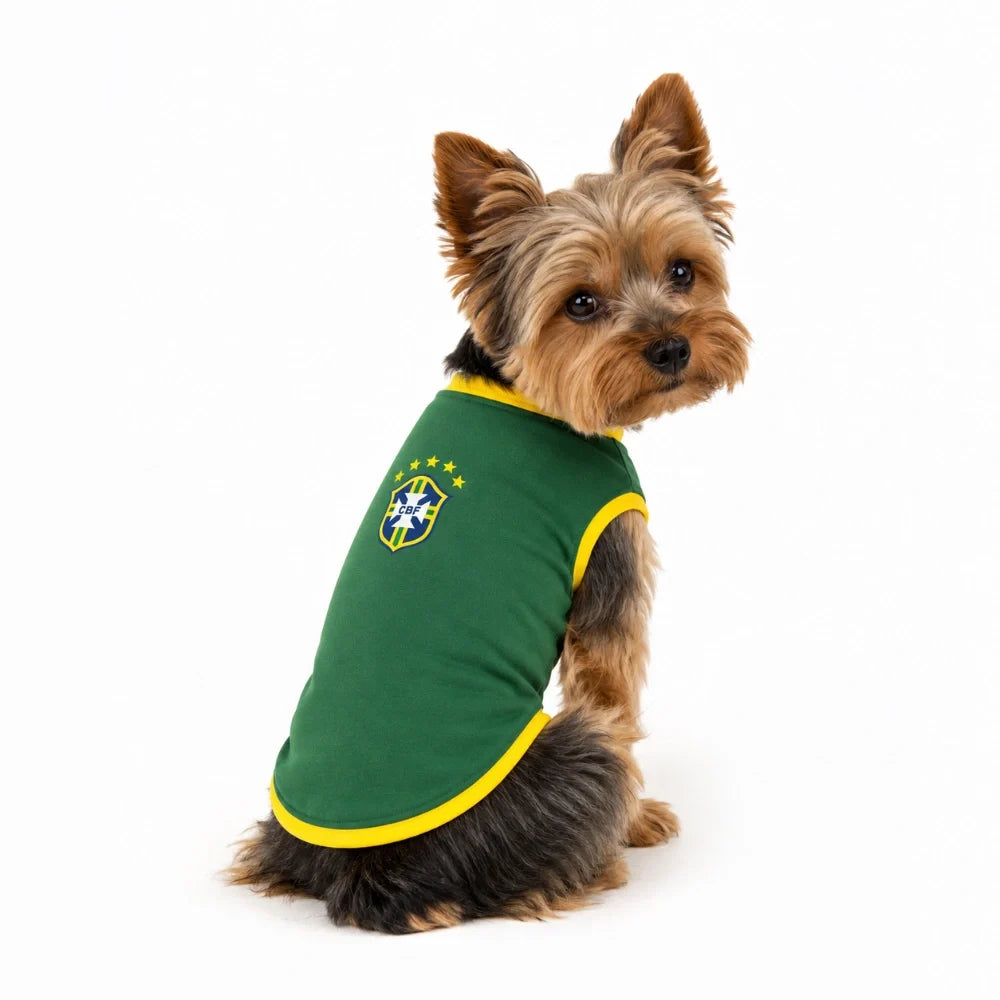 Camisa Pet Brasil 3 Cores - Meu Pet Torcedor