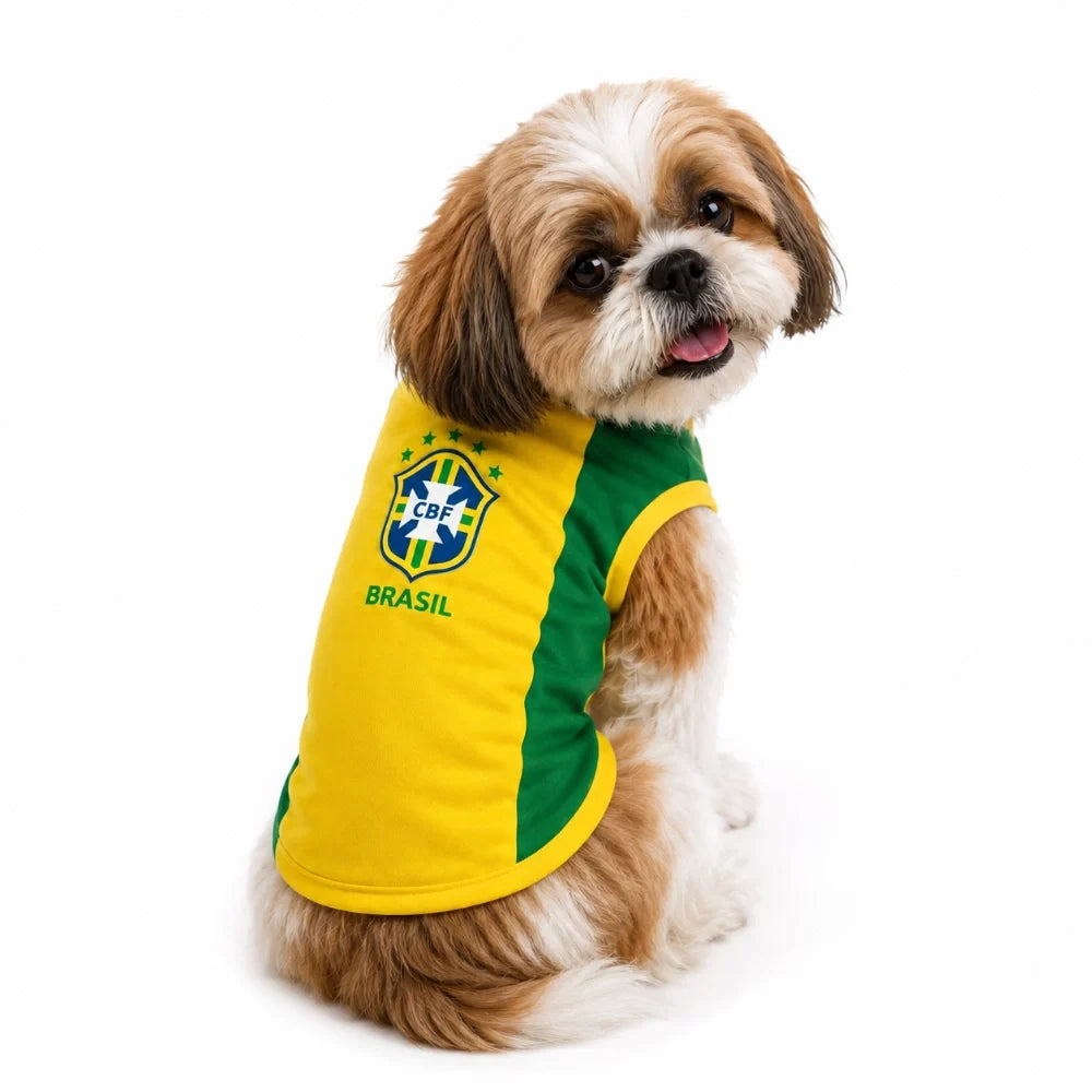 Camisa Pet Brasil Clássica - Meu Pet Torcedor