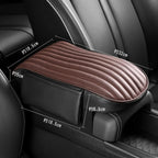Jetta LuxComfort™ - Apoio de Braço Em Couro com Bolsos Laterais Automotivo [ESQUENTA BLACK]